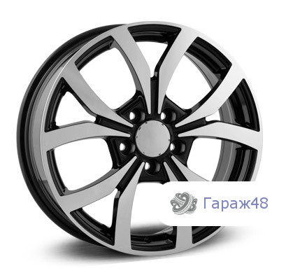 LegeArtis Concept-MB519 R17 / 6.5J PCD 5x112 ET 38 ЦО 66.6 Литые Черный с полированной лицевой поверхностью